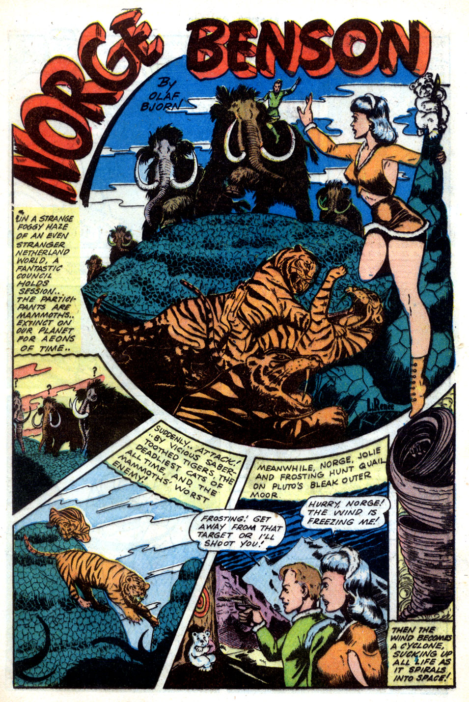 Planet Comics #31 (Fiction House), page 21. Public domain (US).