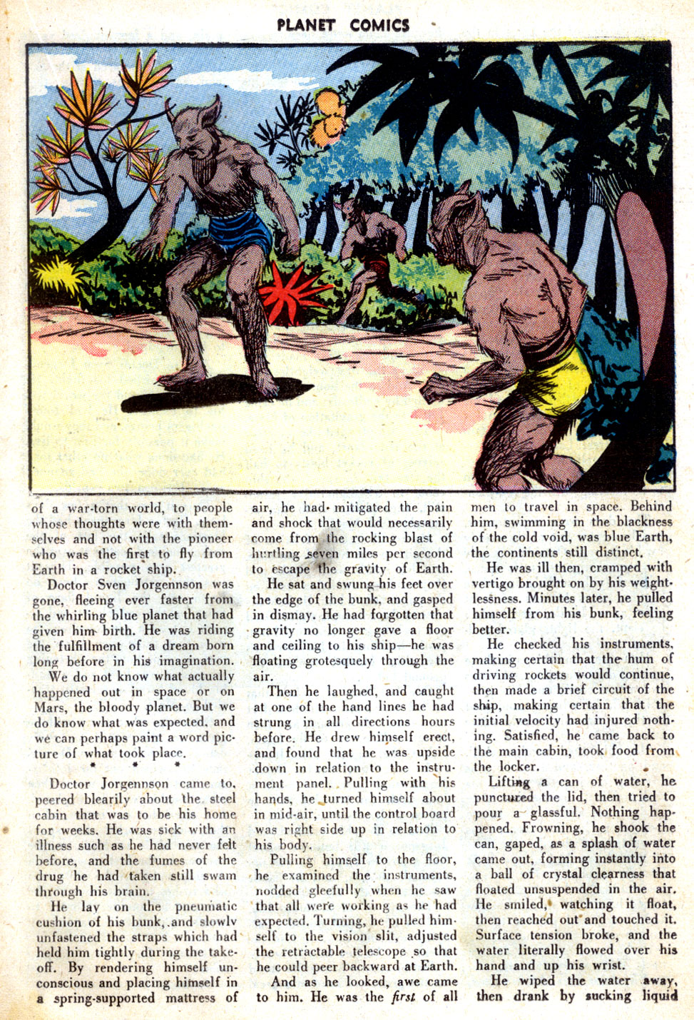 Planet Comics #31 (Fiction House), page 27. Public domain (US).