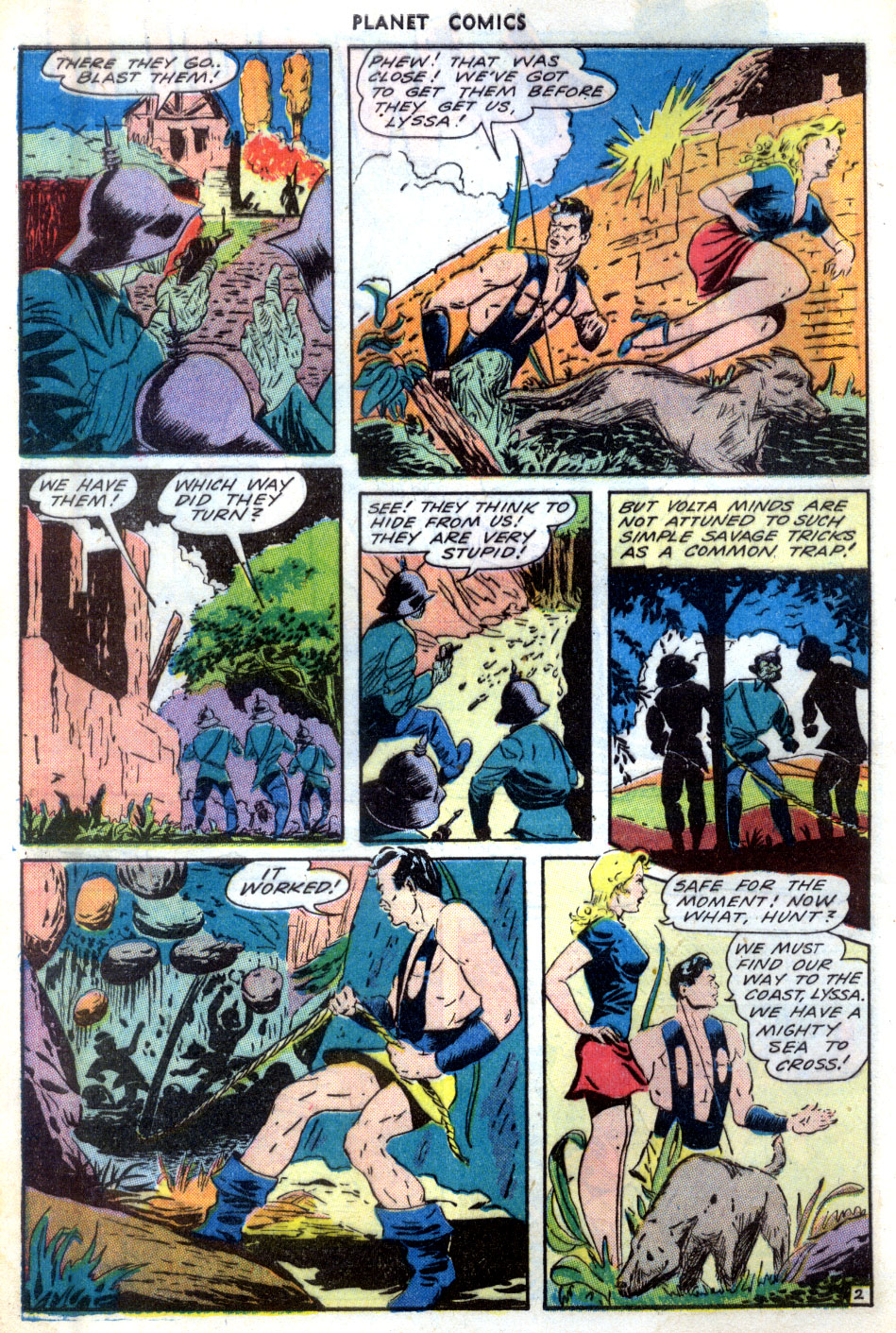Planet Comics #31 (Fiction House), page 4. Public domain (US).