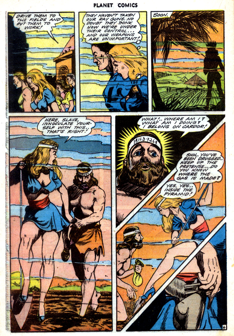 Planet Comics #31 (Fiction House), page 32. Public domain (US).