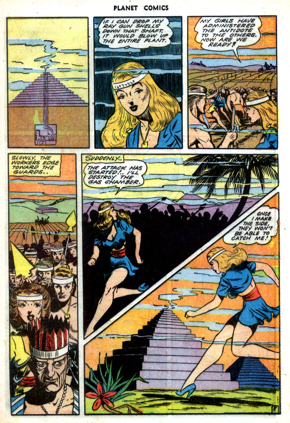 Planet Comics #31 (Fiction House), page 33. Public domain (US).