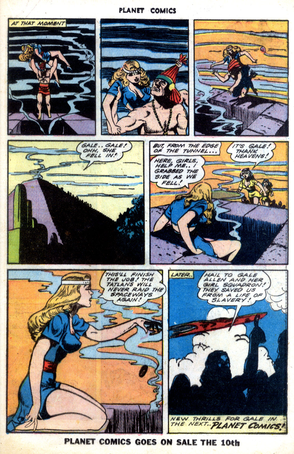 Planet Comics #31 (Fiction House), page 35. Public domain (US).