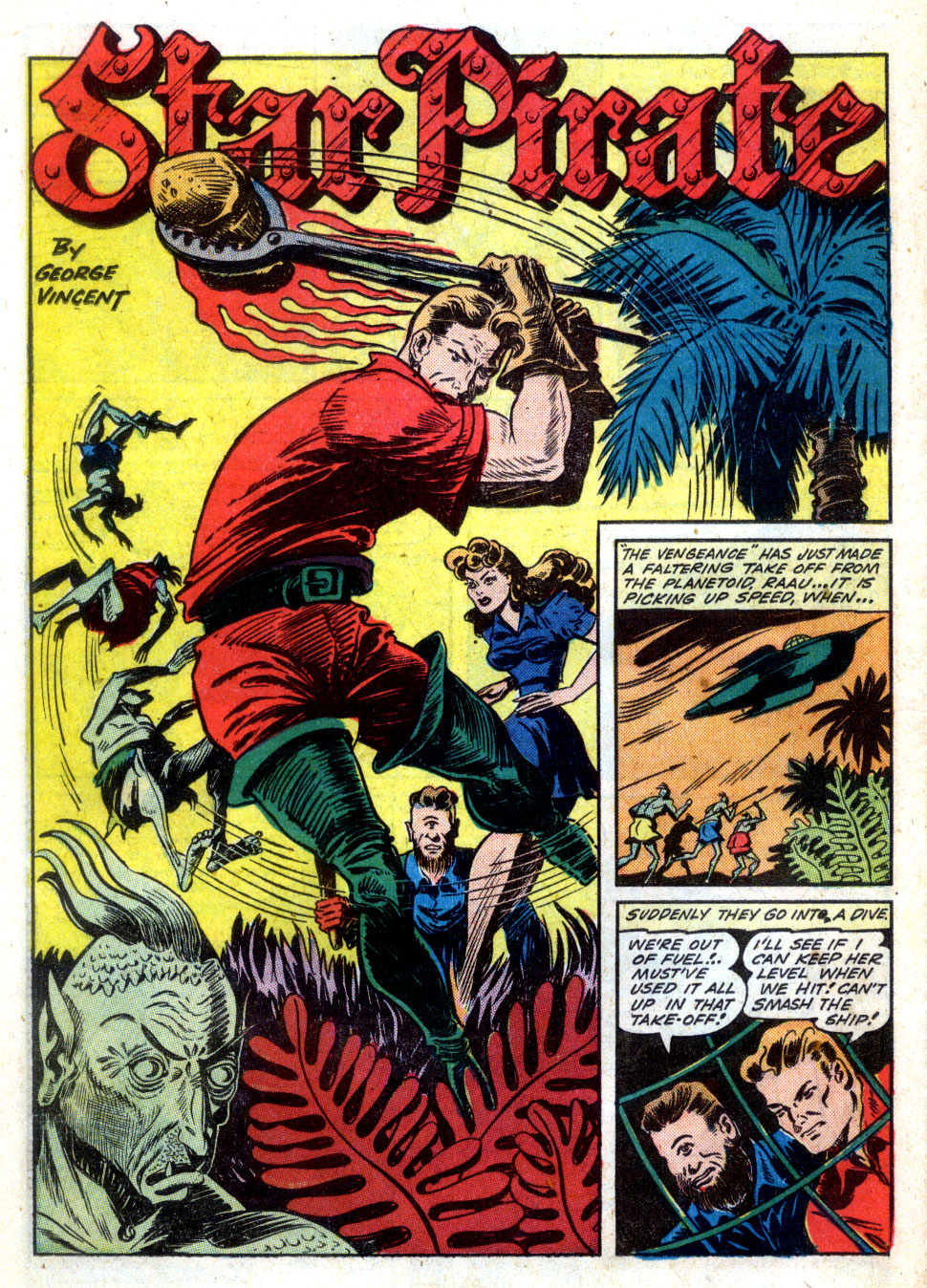 Planet Comics #31 (Fiction House), page 36. Public domain (US).