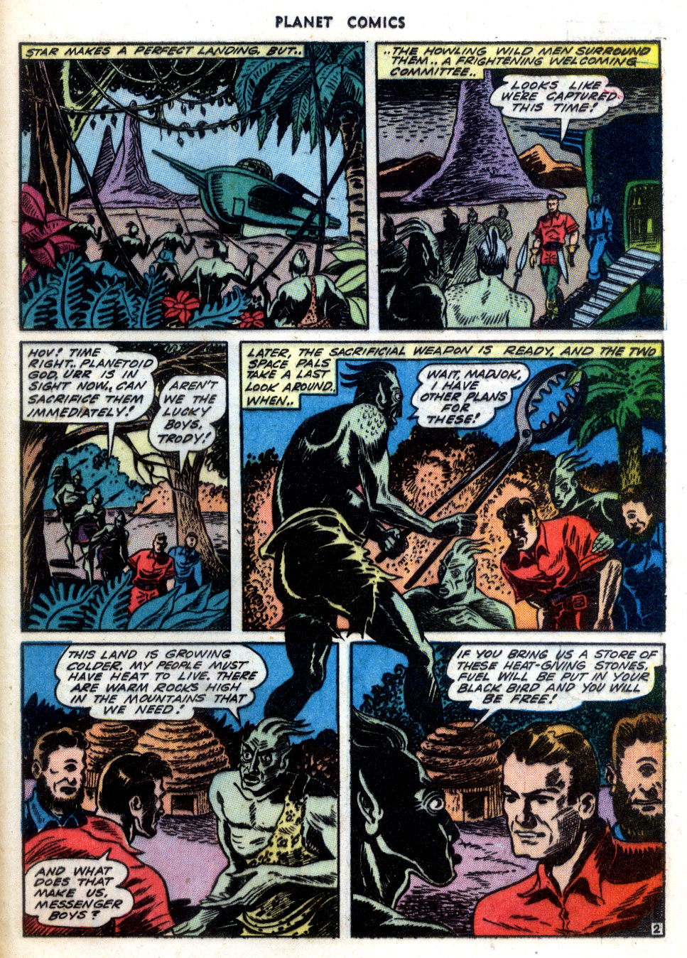 Planet Comics #31 (Fiction House), page 37. Public domain (US).