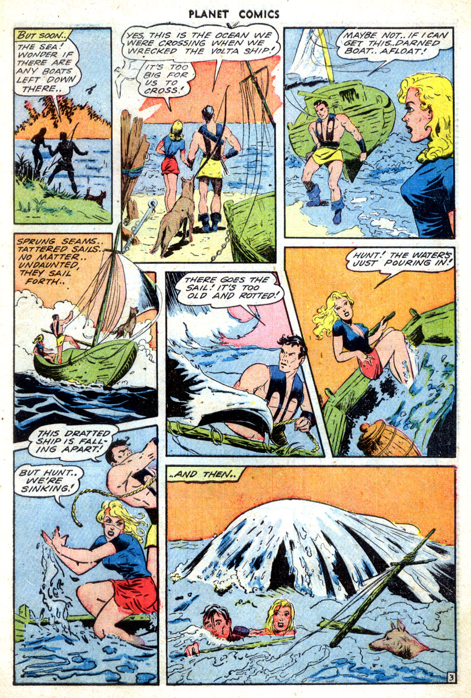 Planet Comics #31 (Fiction House), page 5. Public domain (US).