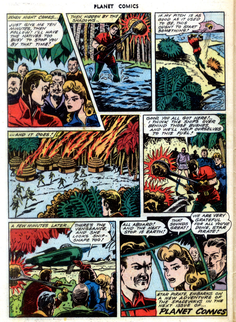 Planet Comics #31 (Fiction House), page 42. Public domain (US).