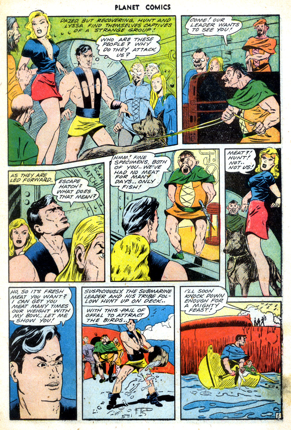 Planet Comics #31 (Fiction House), page 7. Public domain (US).