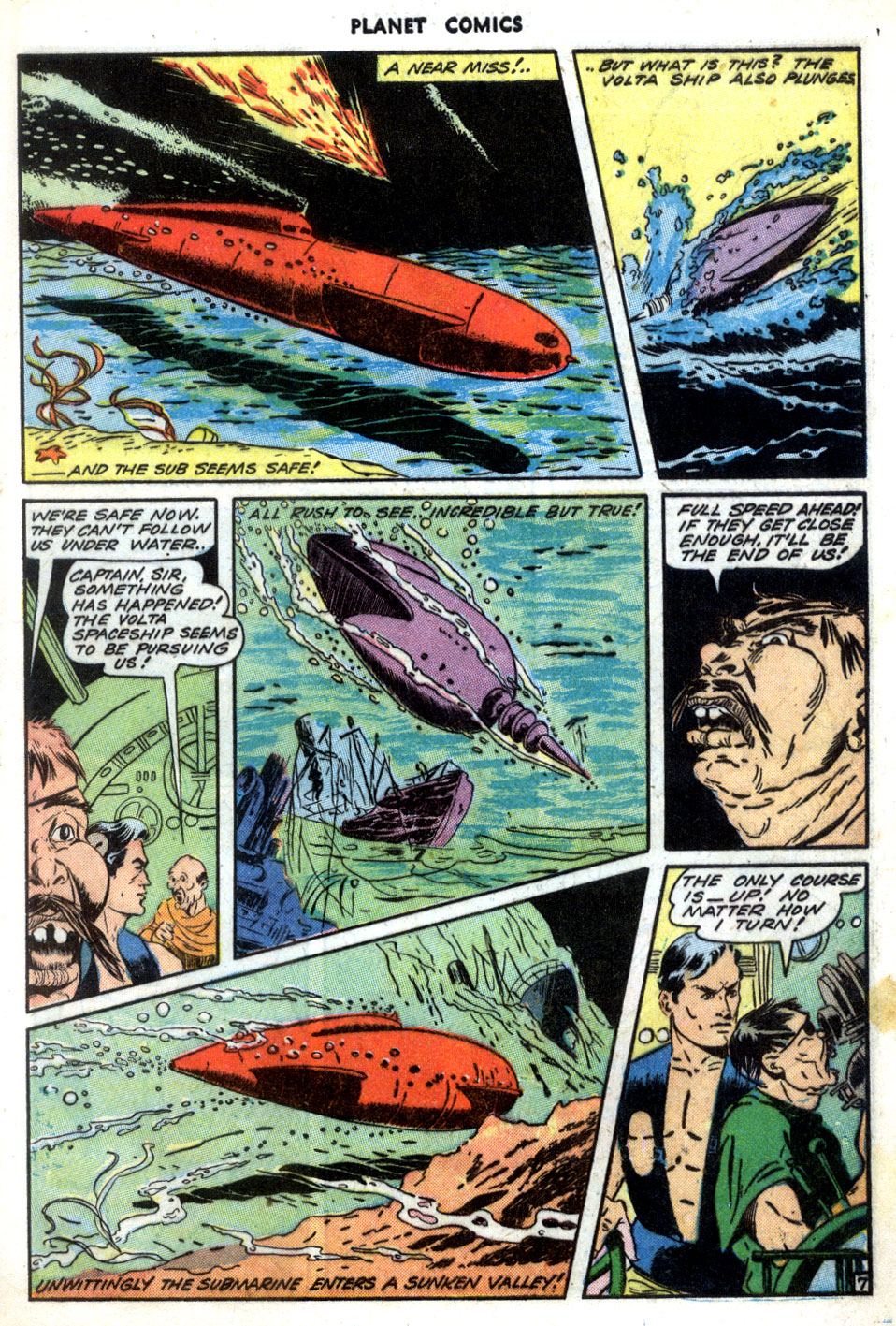 Planet Comics #31 (Fiction House), page 9. Public domain (US).