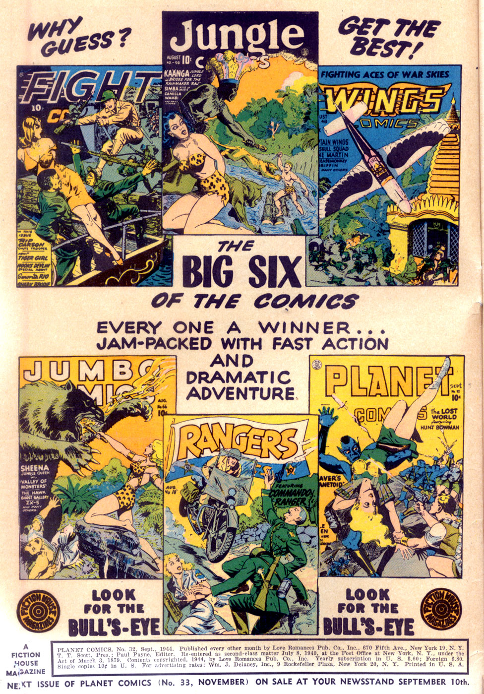 Planet Comics #32 (Fiction House), page 2. Public domain (US).