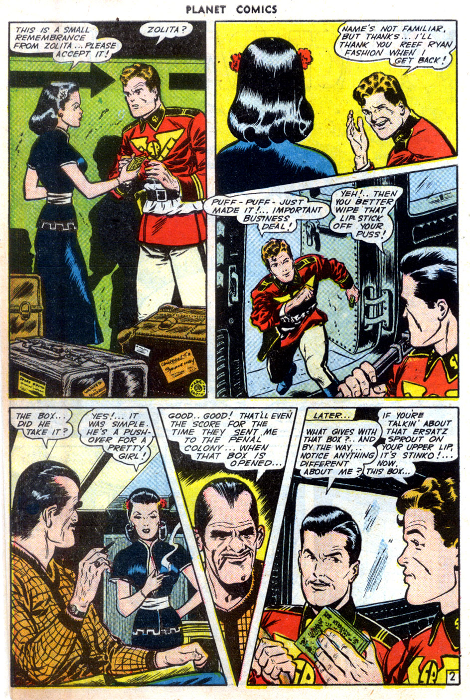 Planet Comics #32 (Fiction House), page 14. Public domain (US).