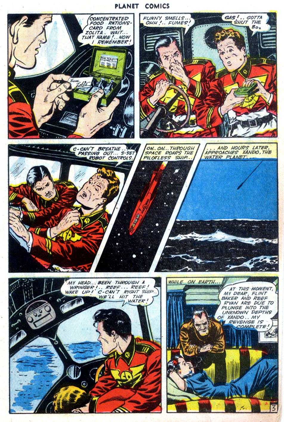 Planet Comics #32 (Fiction House), page 15. Public domain (US).
