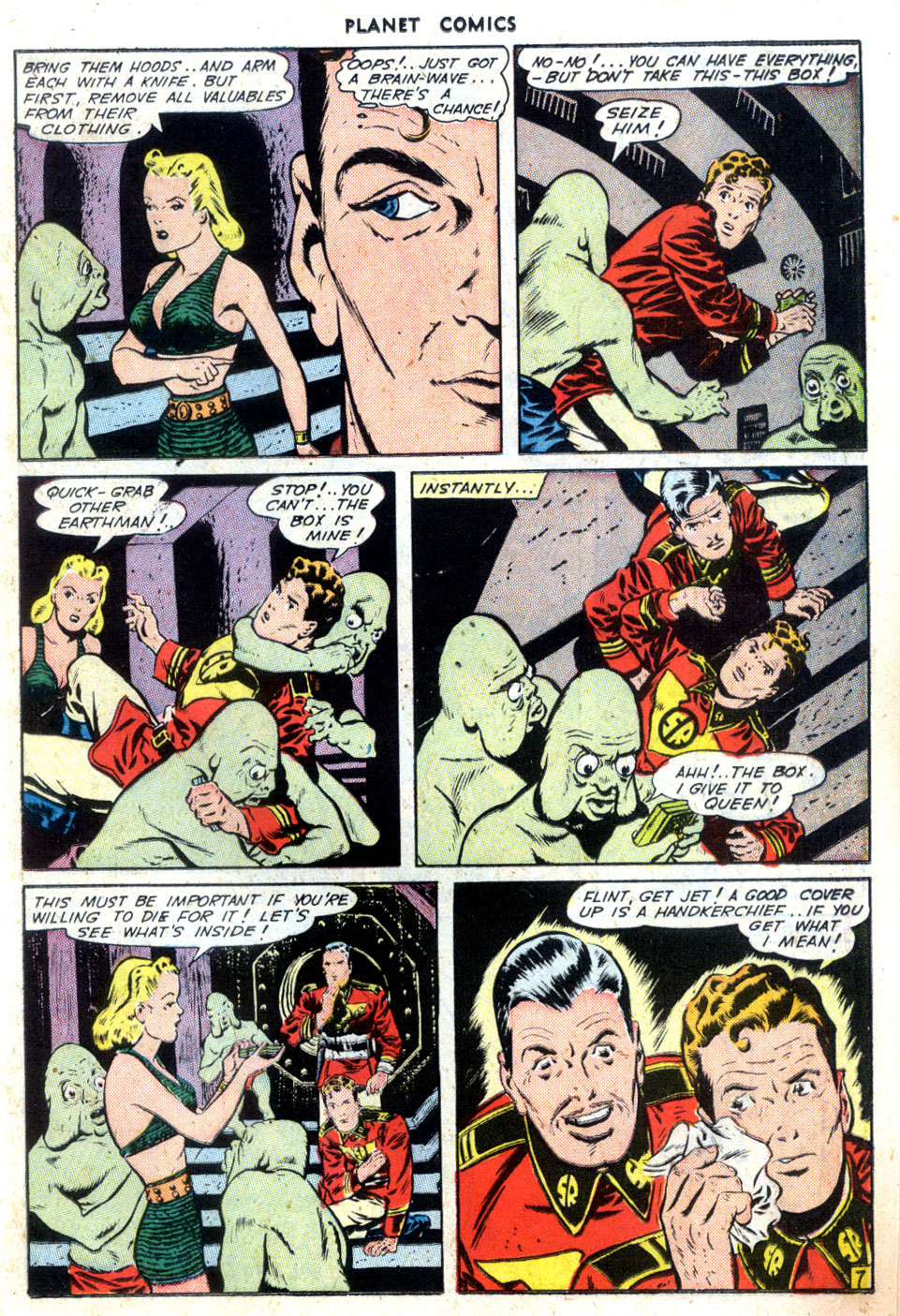 Planet Comics #32 (Fiction House), page 19. Public domain (US).