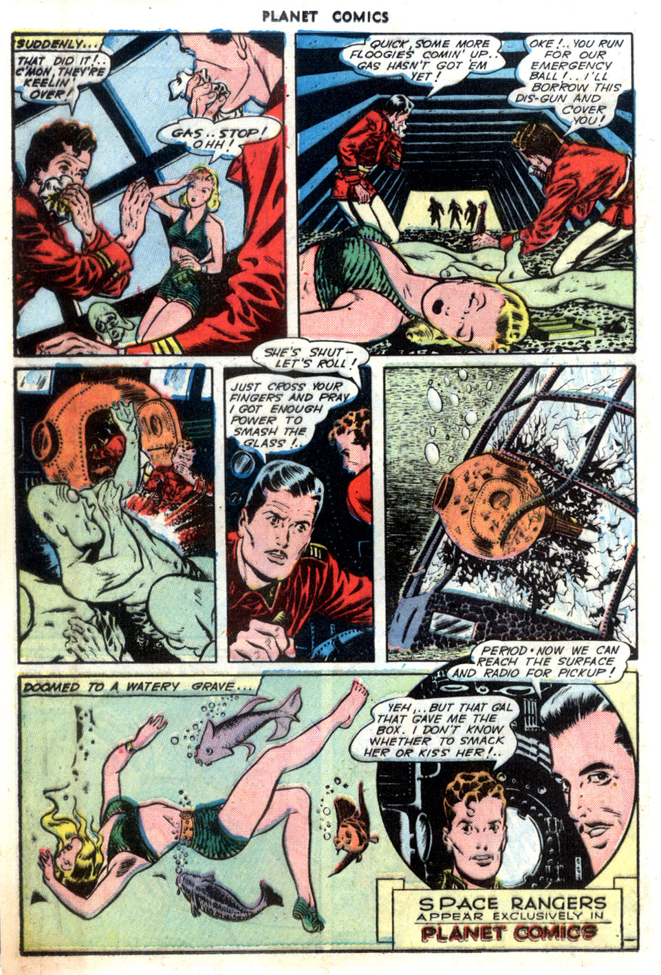 Planet Comics #32 (Fiction House), page 20. Public domain (US).