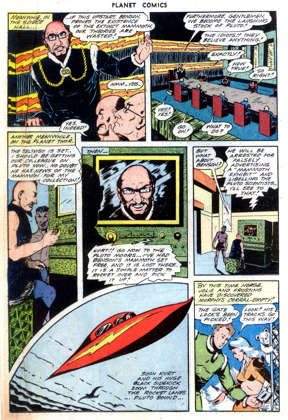 Planet Comics #32 (Fiction House), page 22. Public domain (US).