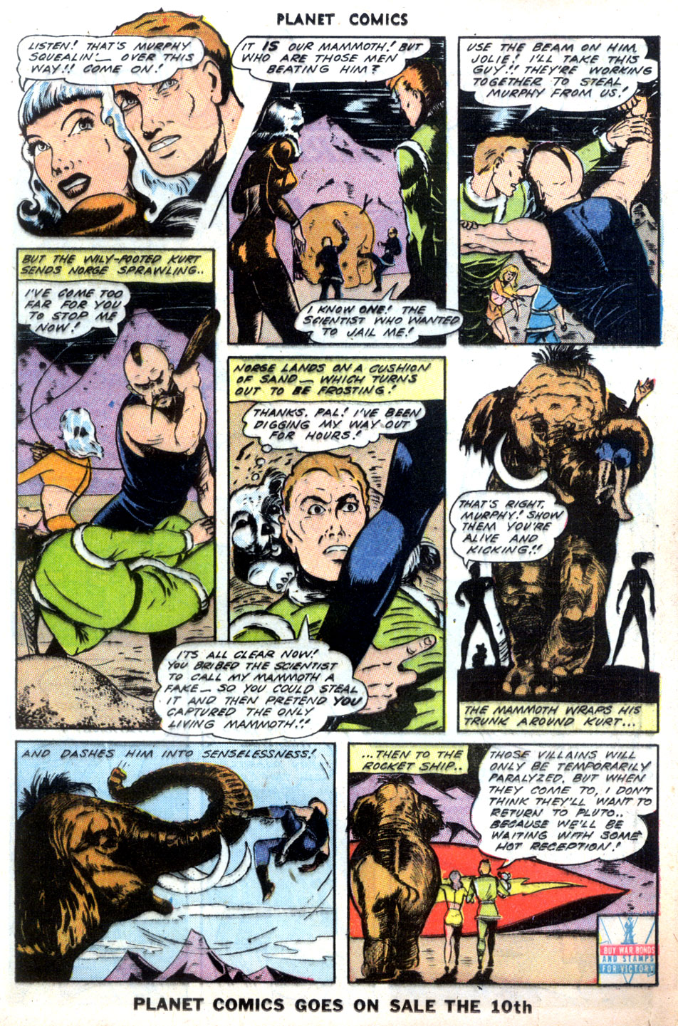 Planet Comics #32 (Fiction House), page 25. Public domain (US).