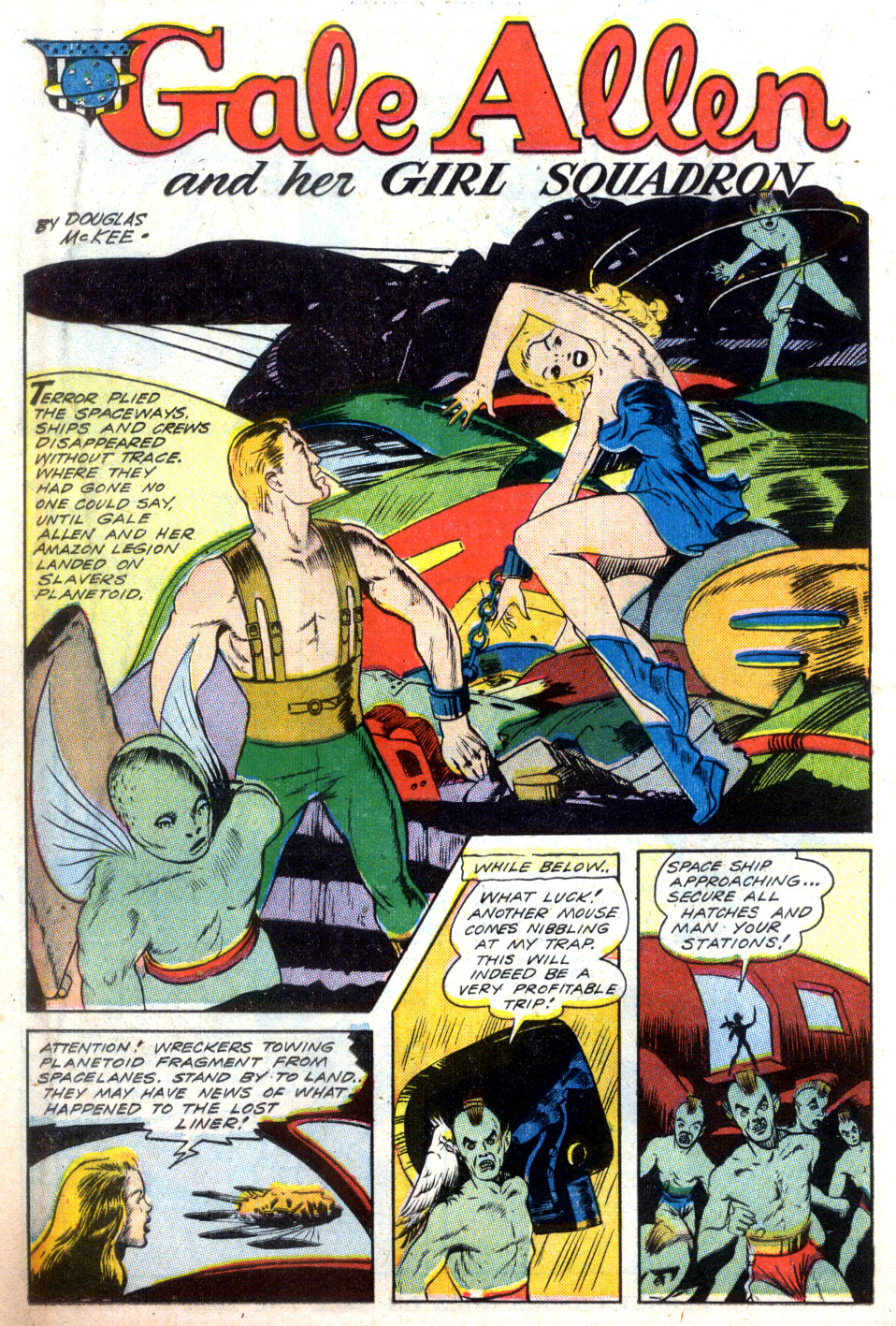 Planet Comics #32 (Fiction House), page 26. Public domain (US).