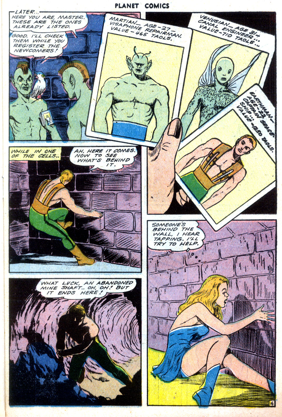 Planet Comics #32 (Fiction House), page 29. Public domain (US).