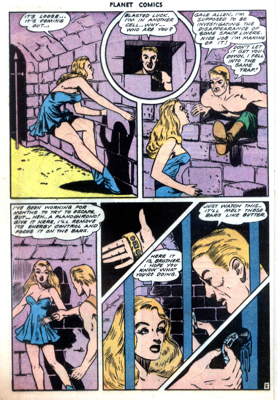 Planet Comics #32 (Fiction House), page 30. Public domain (US).