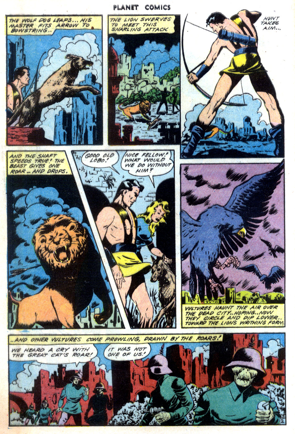 Planet Comics #32 (Fiction House), page 4. Public domain (US).