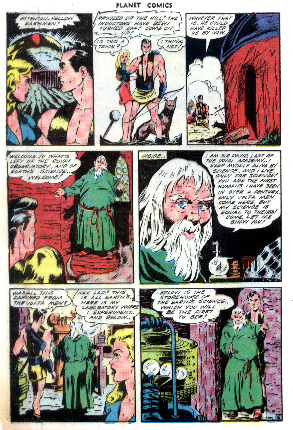 Planet Comics #32 (Fiction House), page 8. Public domain (US).