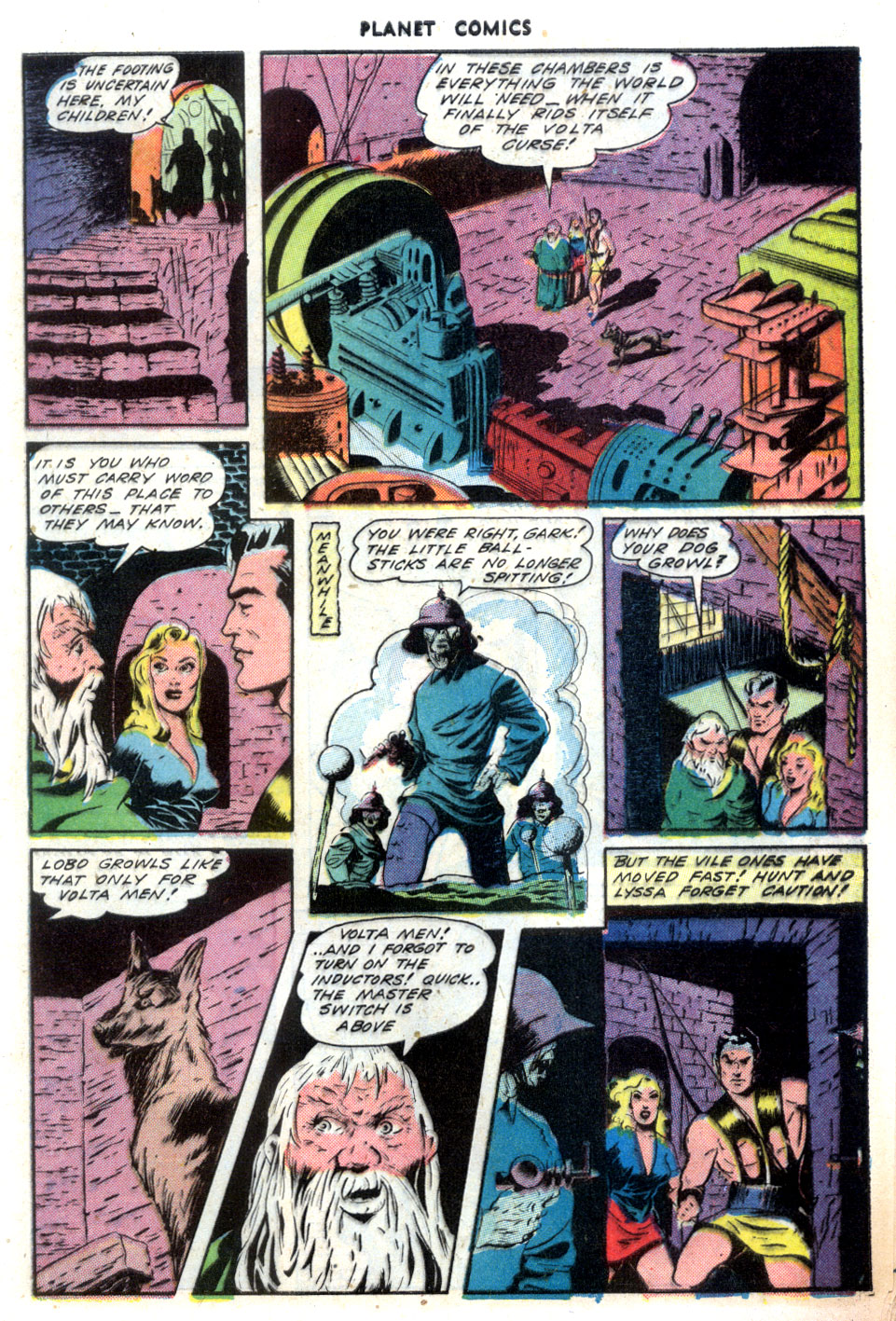 Planet Comics #32 (Fiction House), page 9. Public domain (US).