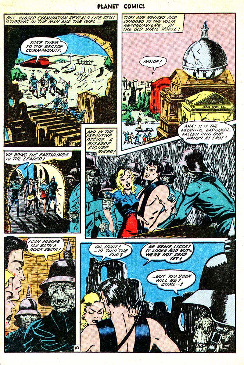 Planet Comics #33 (Fiction House), page 12. Public domain (US).