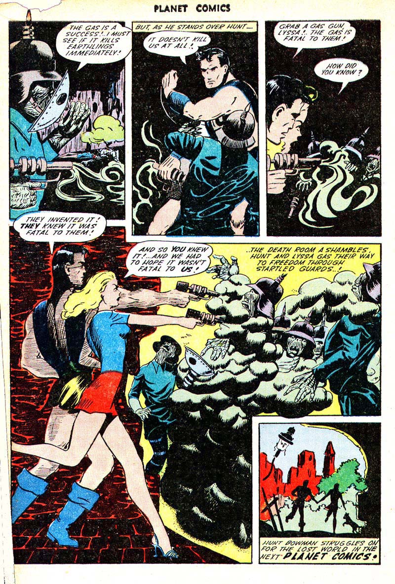 Planet Comics #33 (Fiction House), page 14. Public domain (US).