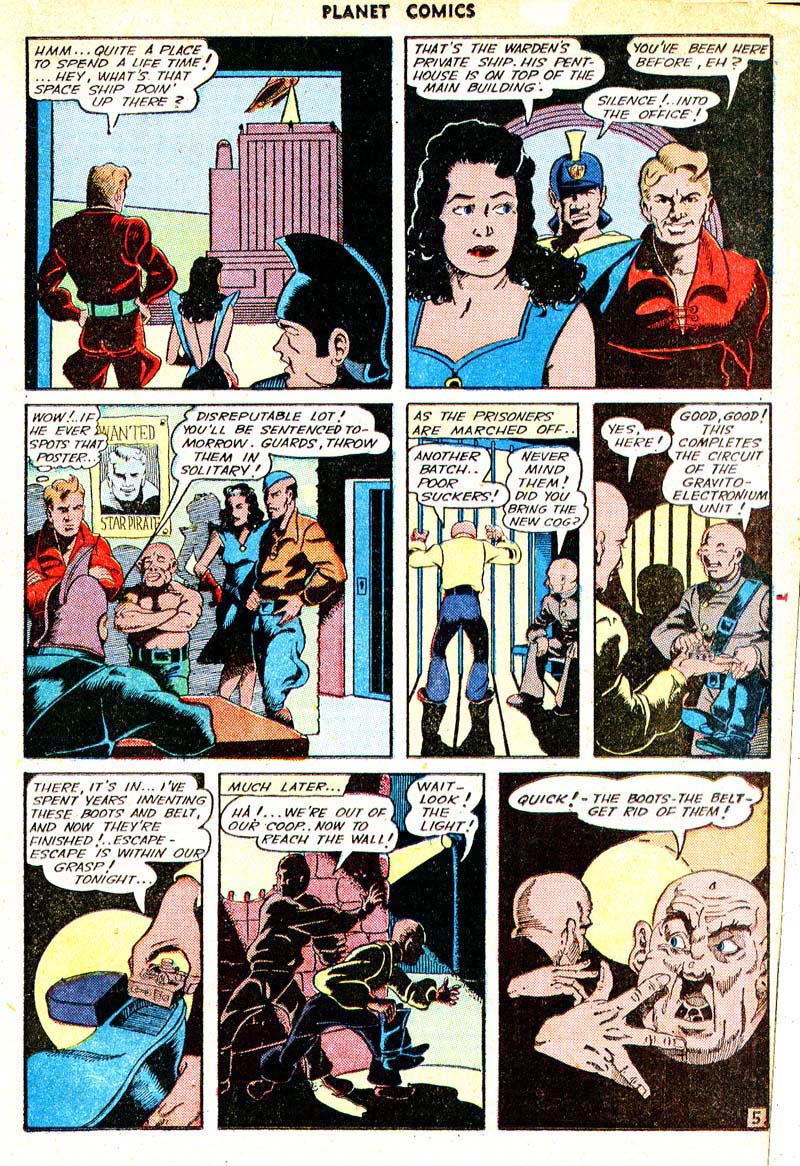 Planet Comics #33 (Fiction House), page 19. Public domain (US).