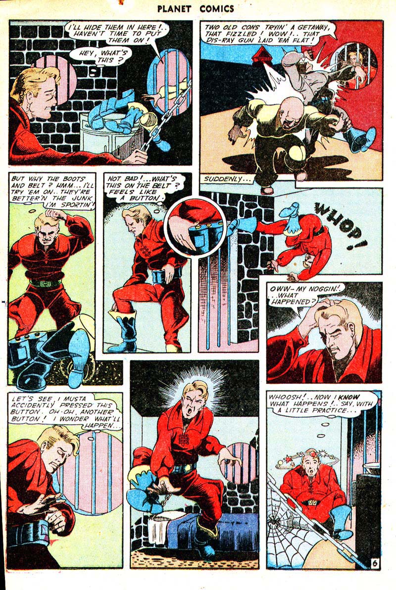 Planet Comics #33 (Fiction House), page 20. Public domain (US).