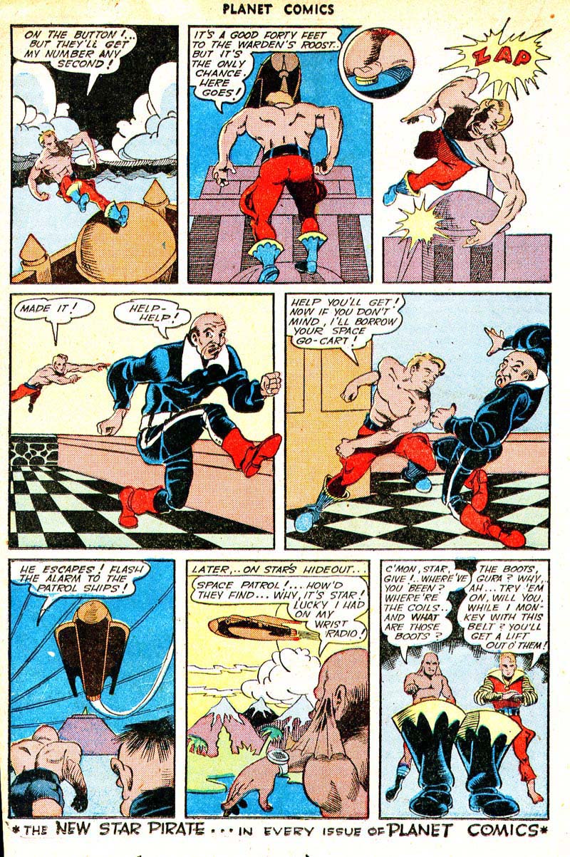 Planet Comics #33 (Fiction House), page 22. Public domain (US).