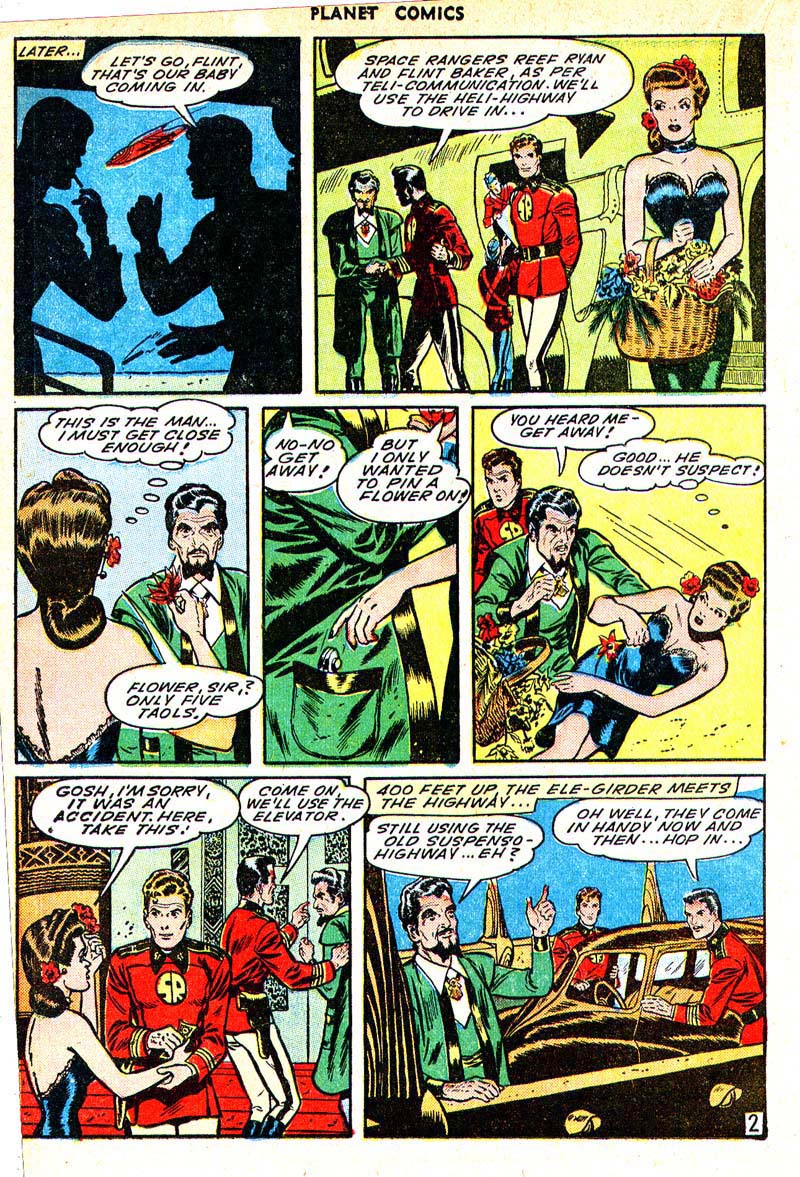 Planet Comics #33 (Fiction House), page 24. Public domain (US).