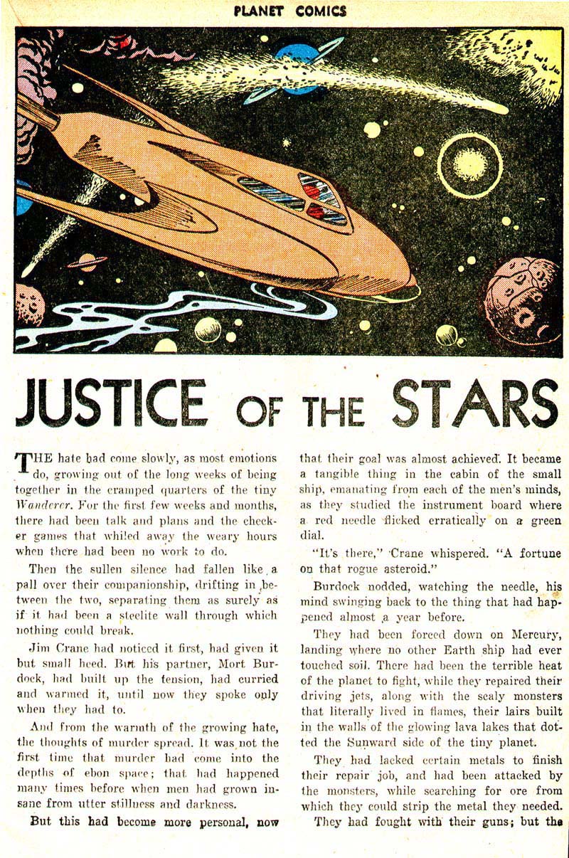 Planet Comics #33 (Fiction House), page 31. Public domain (US).