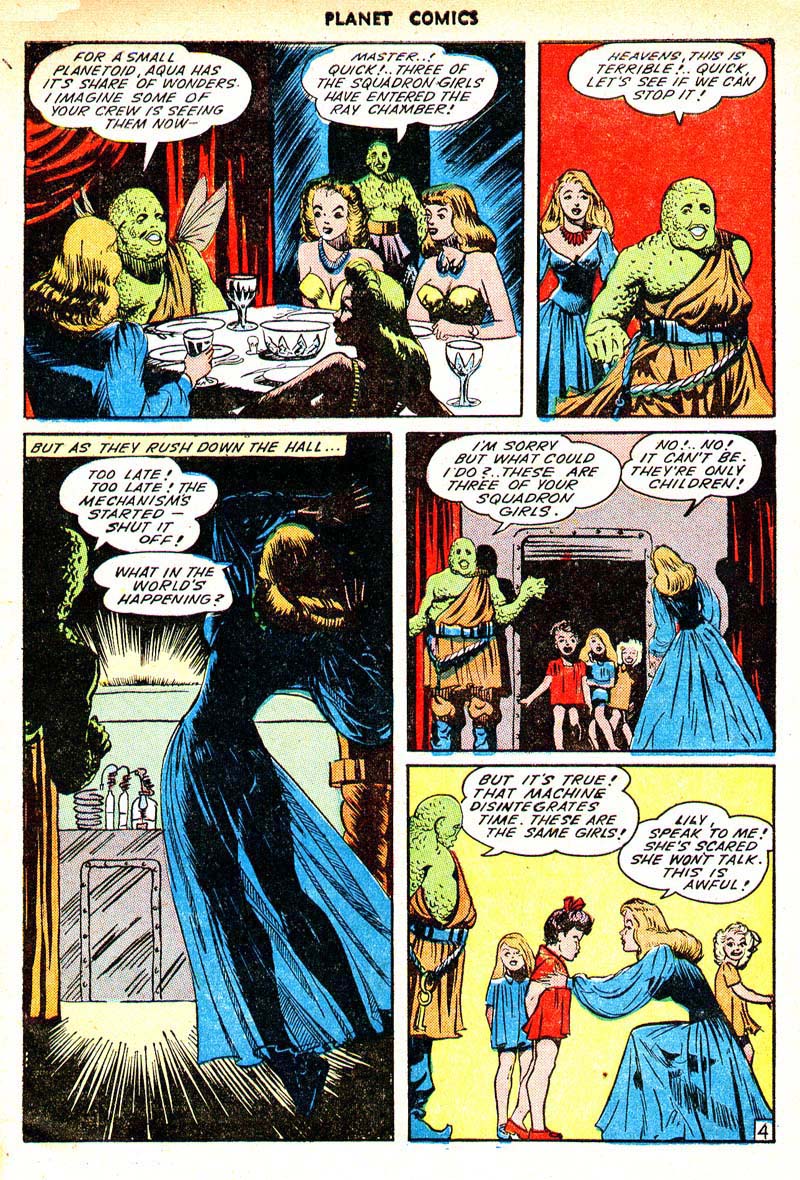 Planet Comics #33 (Fiction House), page 39. Public domain (US).