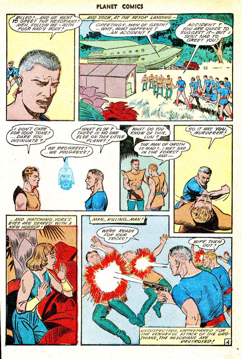 Planet Comics #33 (Fiction House), page 46. Public domain (US).