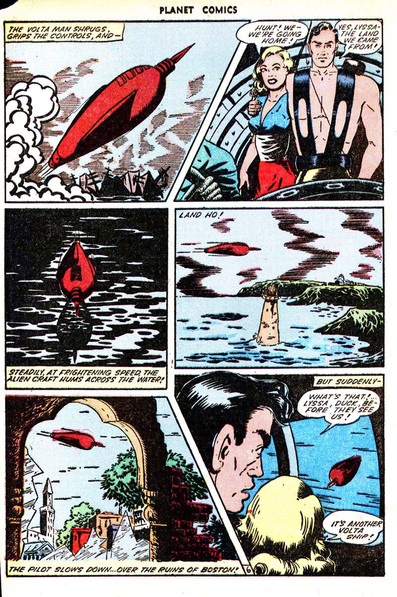 Planet Comics #33 (Fiction House), page 8. Public domain (US).