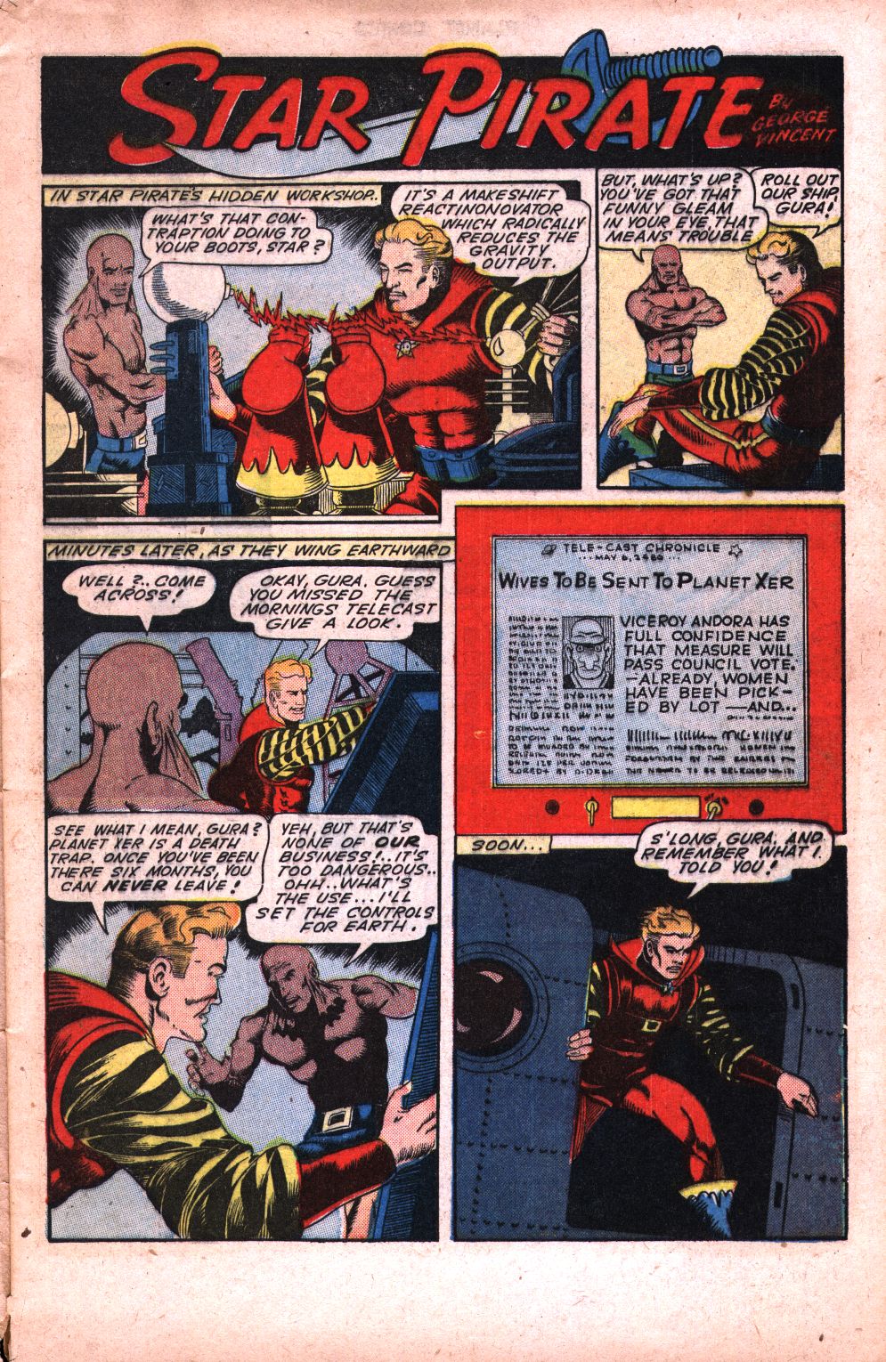 Planet Comics #34 (Fiction House), page 11. Public domain (US).