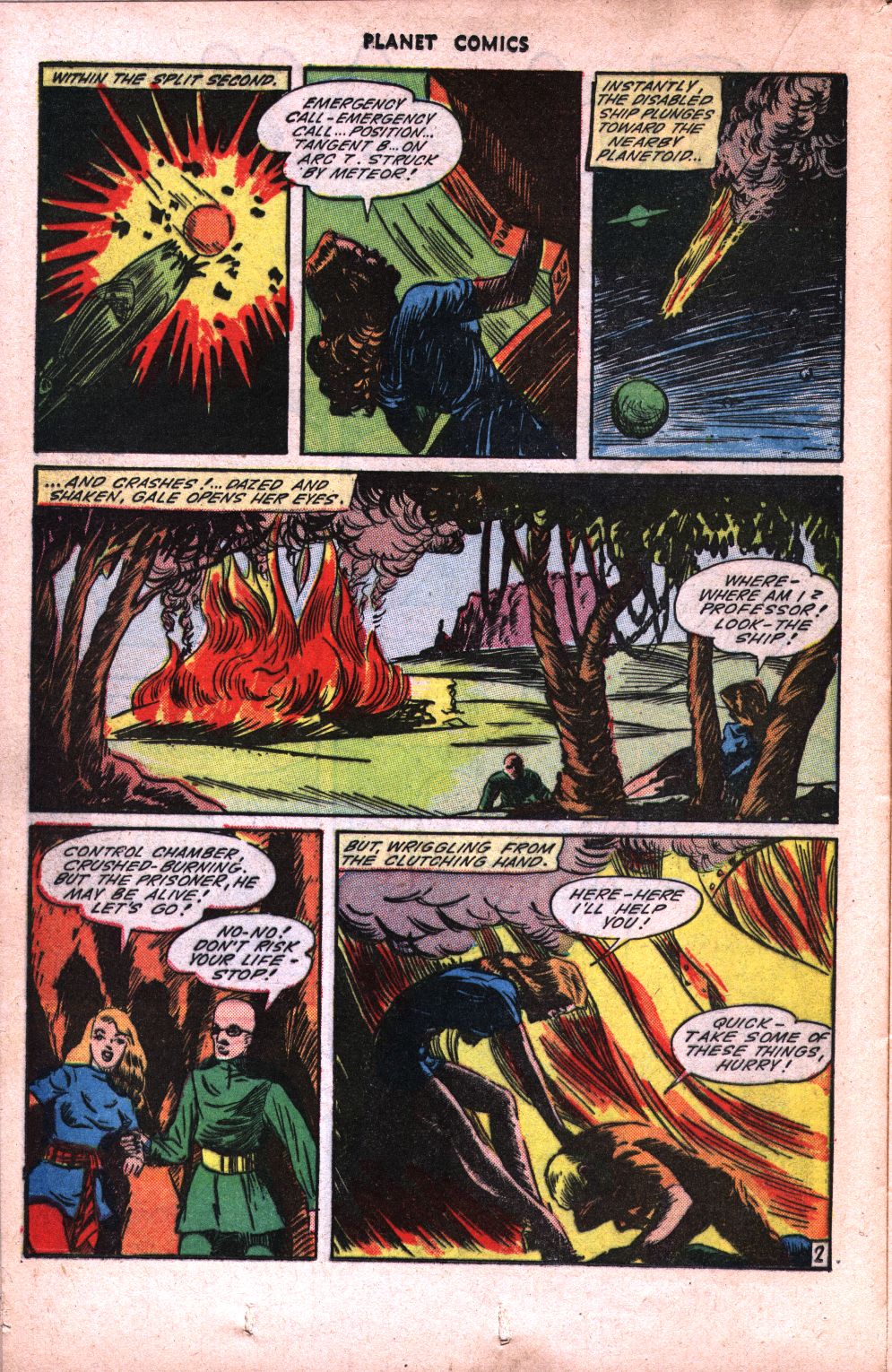 Planet Comics #34 (Fiction House), page 20. Public domain (US).