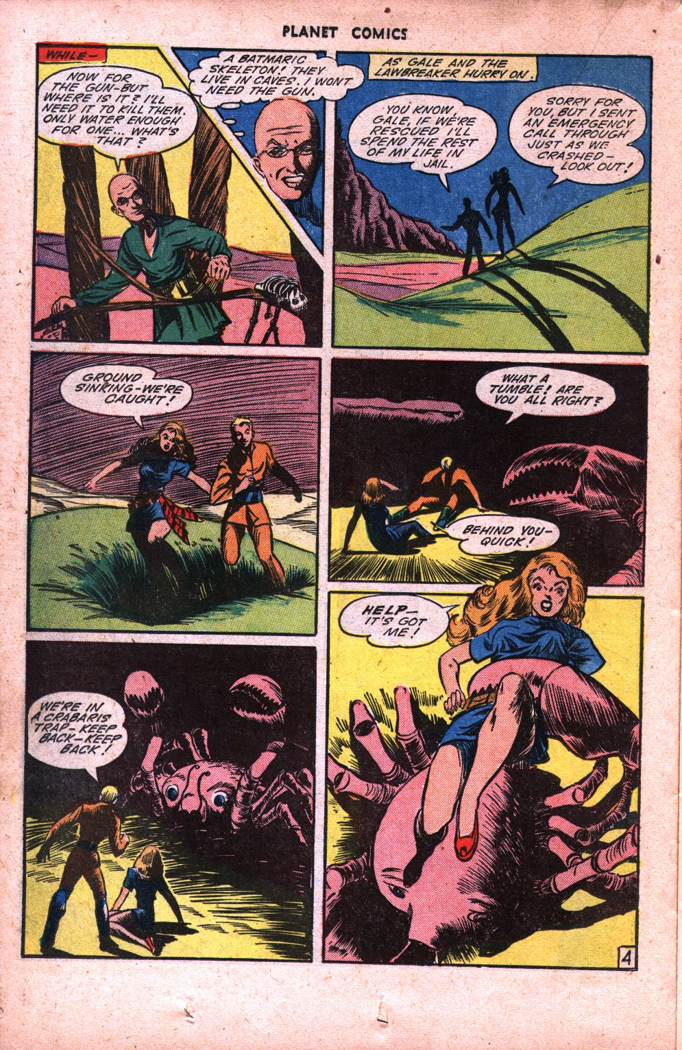 Planet Comics #34 (Fiction House), page 22. Public domain (US).