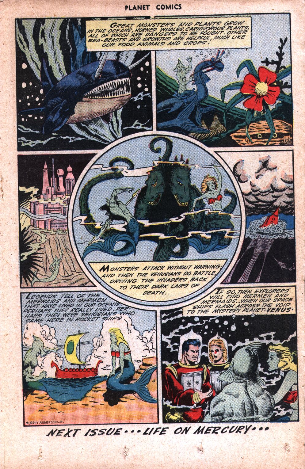 Planet Comics #34 (Fiction House), page 27. Public domain (US).