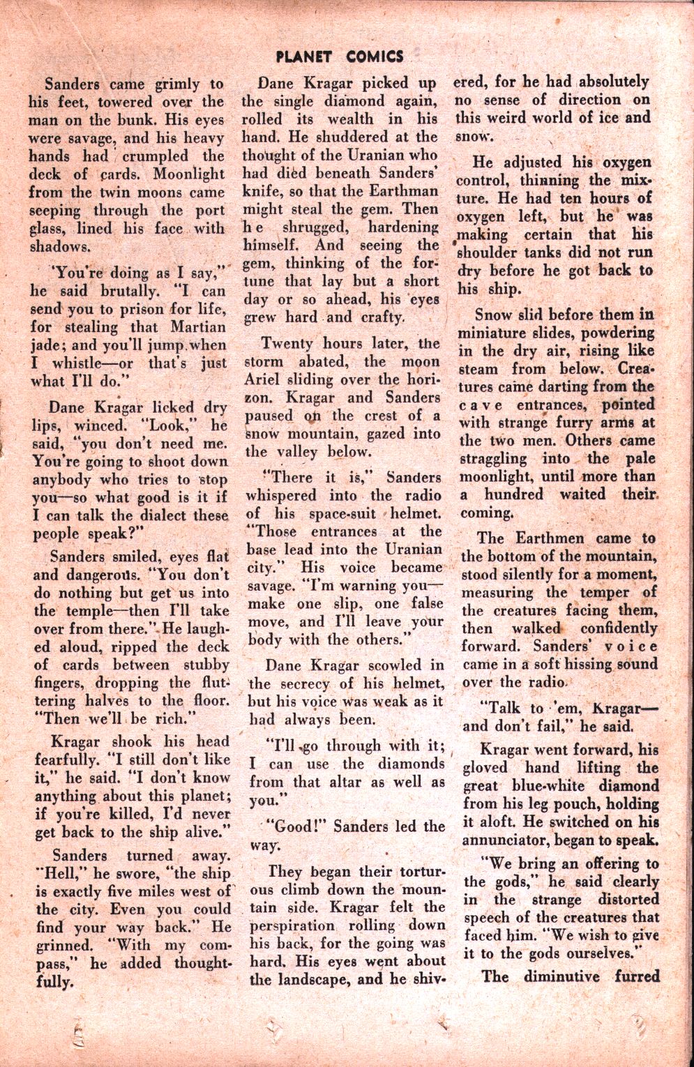 Planet Comics #34 (Fiction House), page 29. Public domain (US).