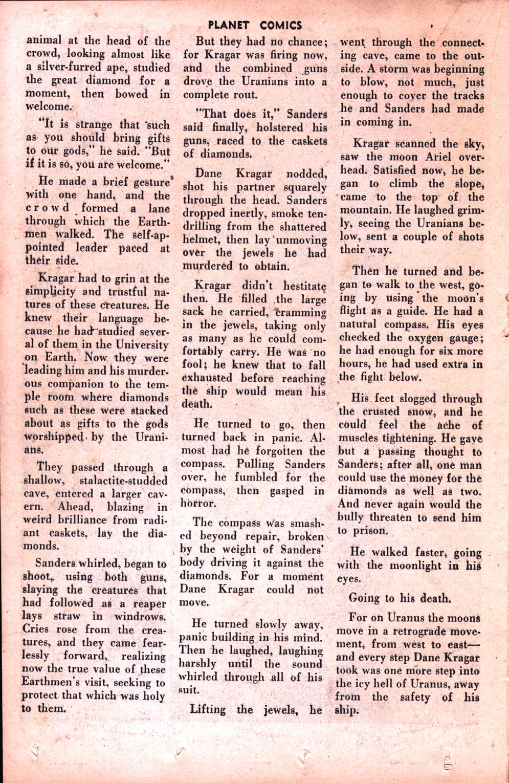 Planet Comics #34 (Fiction House), page 30. Public domain (US).