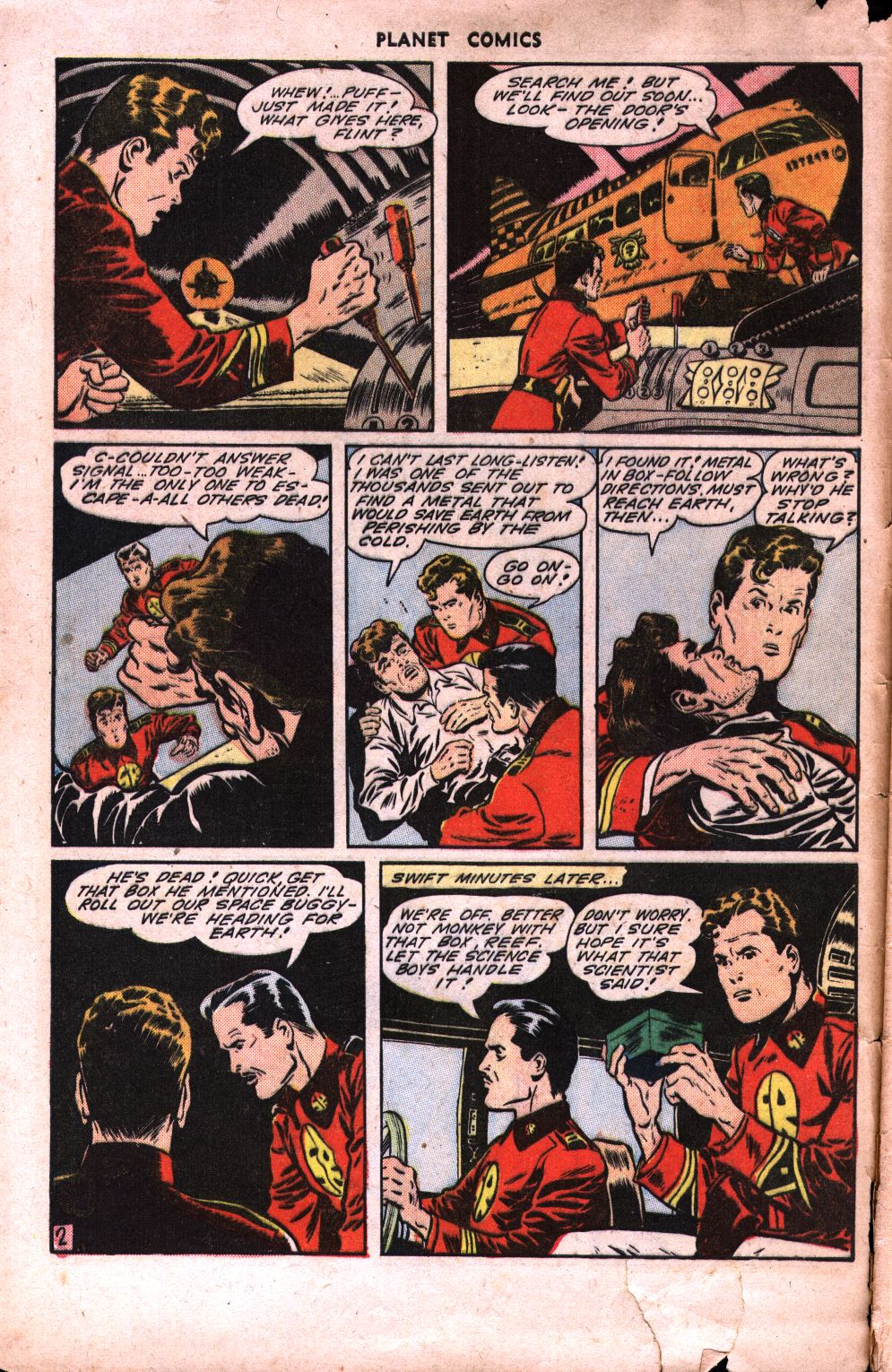 Planet Comics #34 (Fiction House), page 4. Public domain (US).