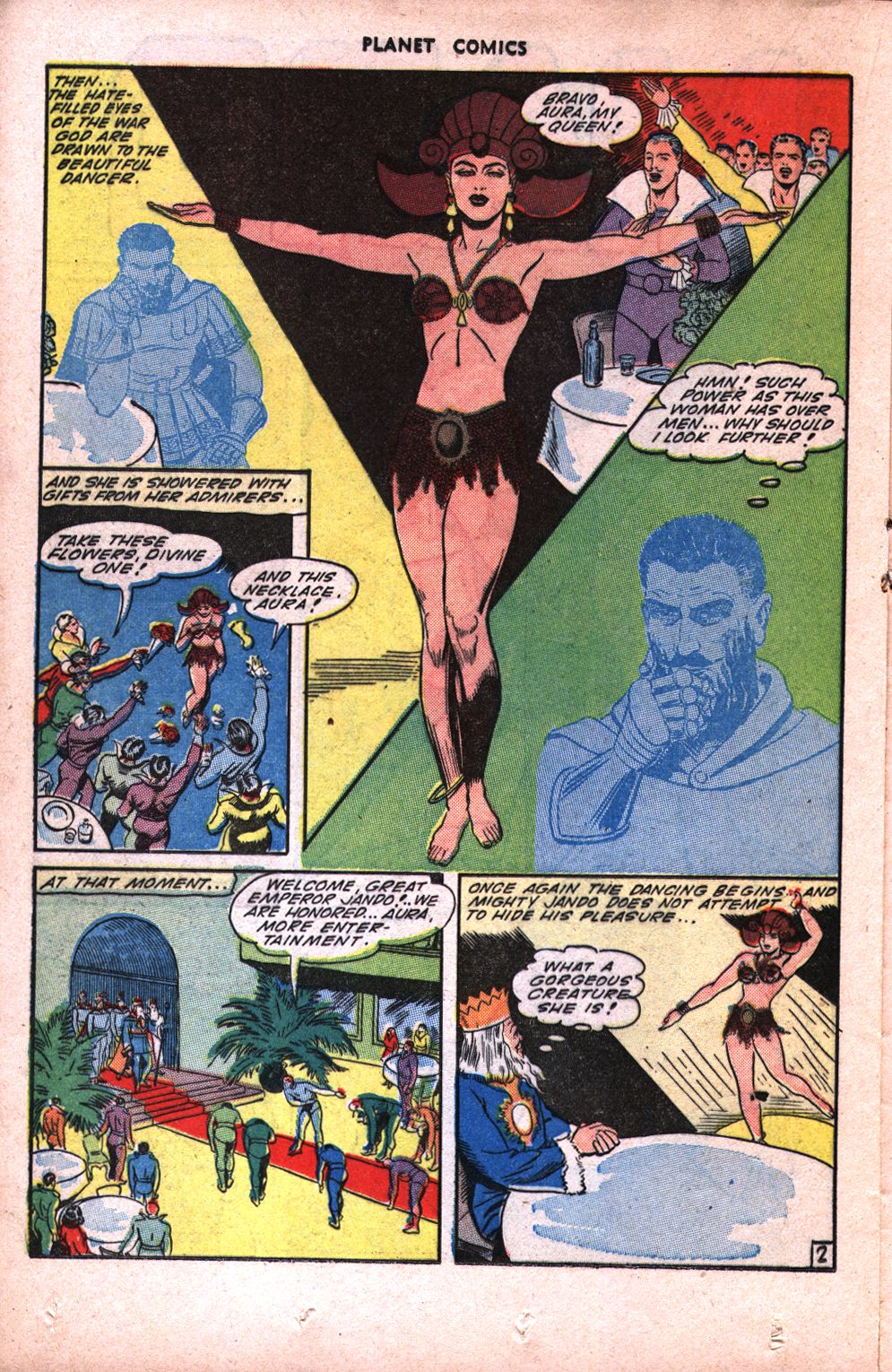 Planet Comics #34 (Fiction House), page 32. Public domain (US).