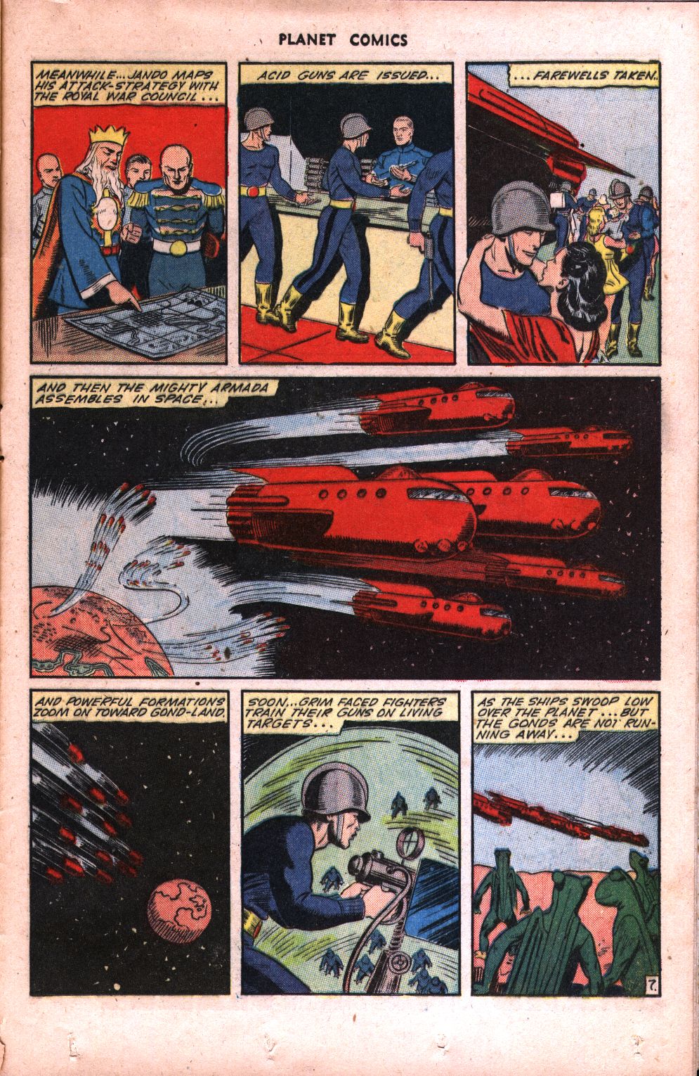 Planet Comics #34 (Fiction House), page 37. Public domain (US).