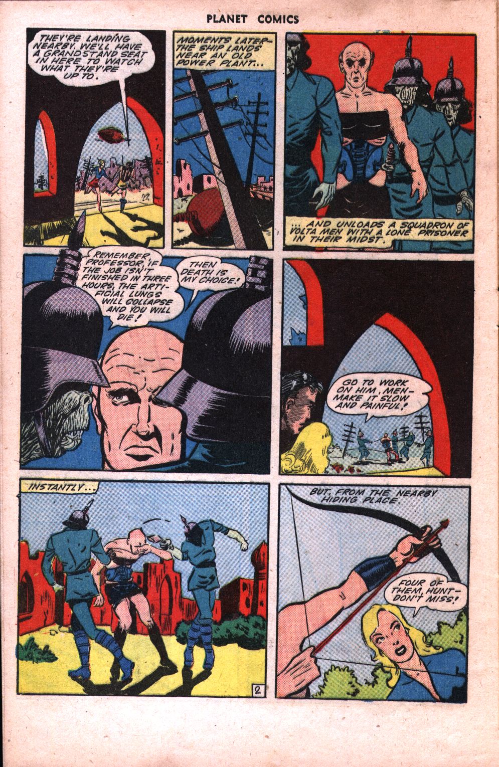 Planet Comics #34 (Fiction House), page 40. Public domain (US).