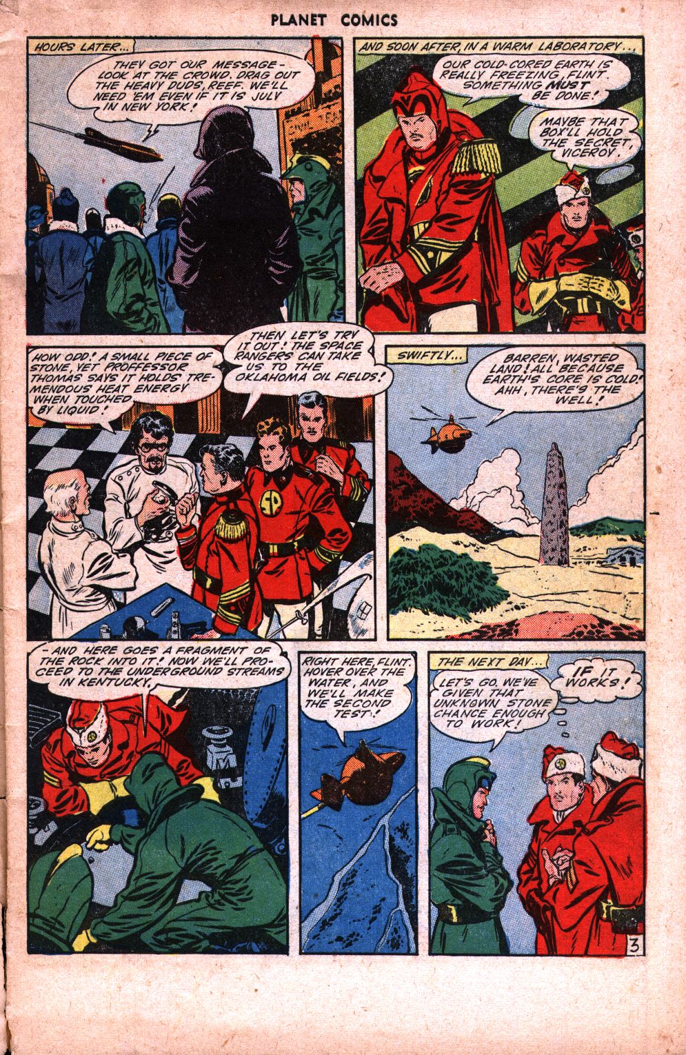 Planet Comics #34 (Fiction House), page 5. Public domain (US).