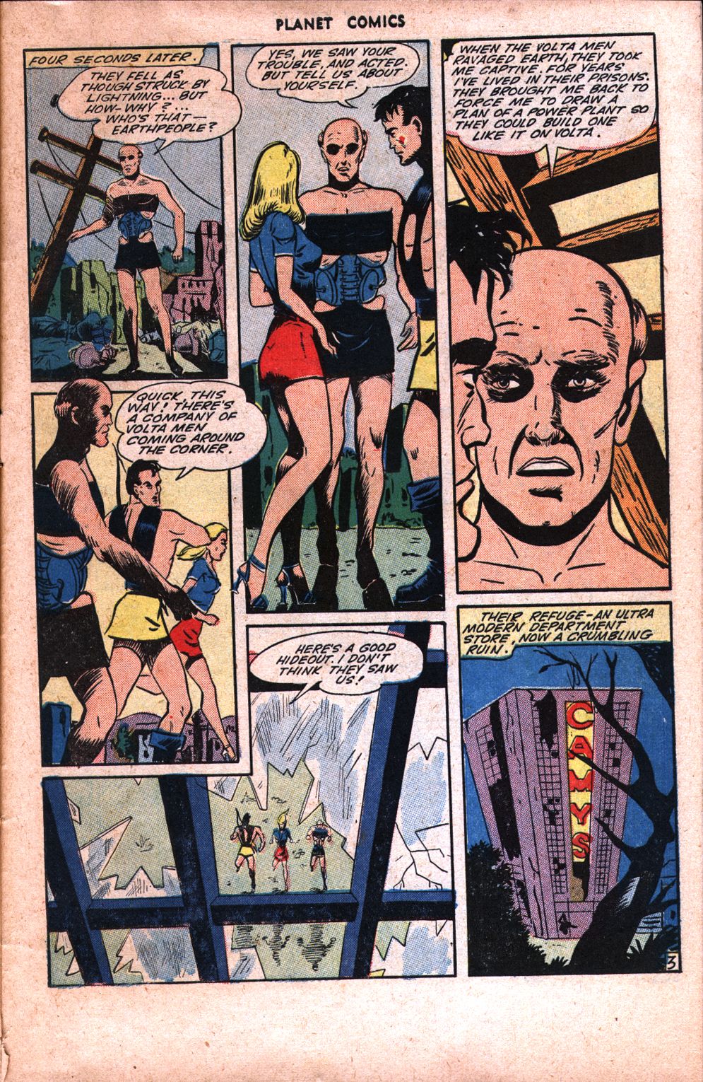Planet Comics #34 (Fiction House), page 41. Public domain (US).