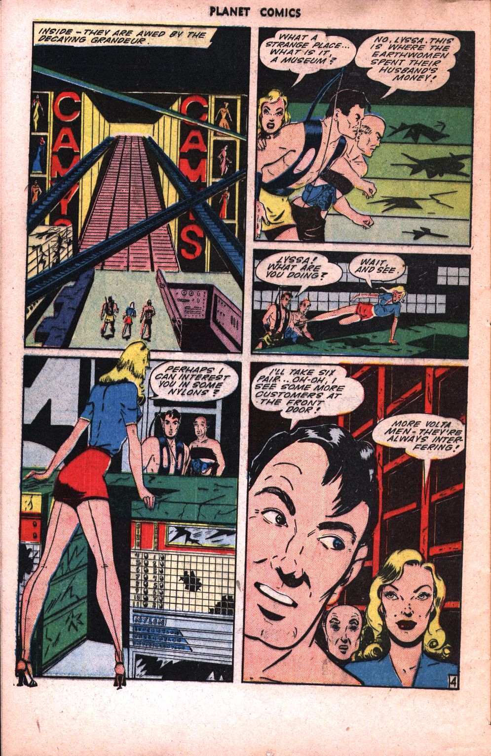 Planet Comics #34 (Fiction House), page 42. Public domain (US).