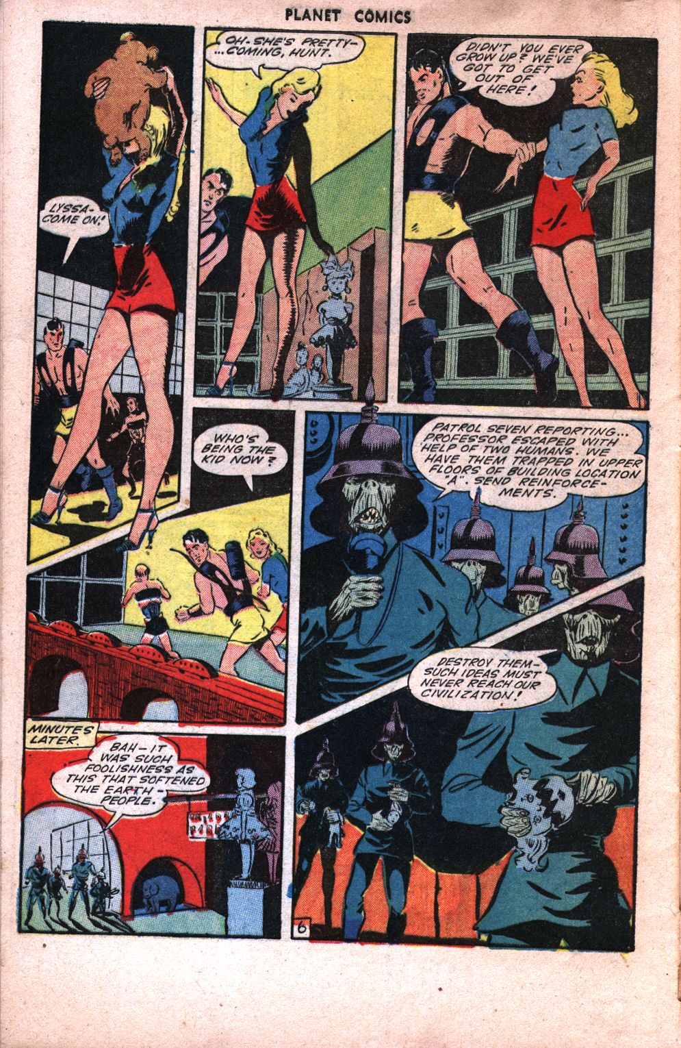 Planet Comics #34 (Fiction House), page 44. Public domain (US).