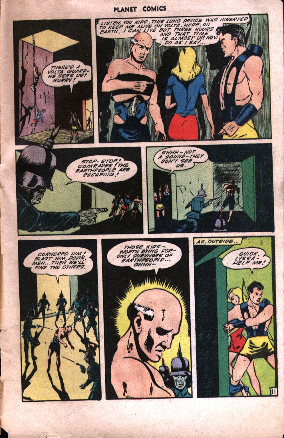 Planet Comics #34 (Fiction House), page 49. Public domain (US).